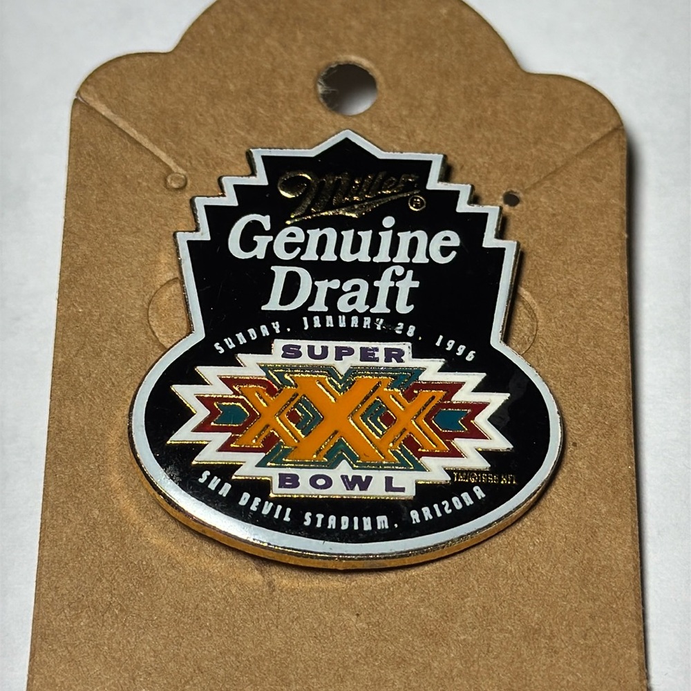 Miller Genuine Draft Superbowl XXX Pin 1996 Sun Devil Stadium Arizona